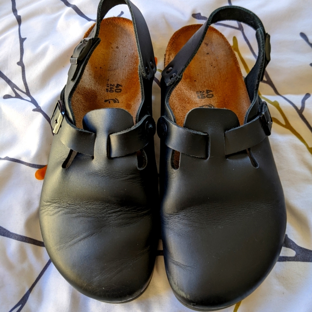 Birkenstock Tokio clogs, black leather